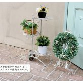 ガーデン エクステリア ブランティーク ホワイトアイアン イーゼル アンティーク クラシカル イングリッシュ アイアンイーゼル シンプル 北欧 インテリア 家具 おしゃれ カフェ 新生活