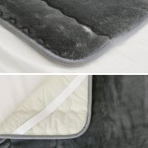 国産 アクリル敷きパッド ボリュームタイプ 約100×205cm シングル S 洗える 静電気防止 四方ゴム付き 厚手 ふっくら なめらか 日本製 新生活