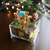 ミニチュアクリスマス　～サンタと仲間たち～・18弁量産オルゴール・在庫曲から選ぶ・誕生日・クリスマス・プレゼント・ジブリ・ディズニー・無料ラッピング