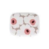 マリメッコ ウニッコ プレート15×12cm クレイ/ホワイト/ローズ marimekko UNIKKO 皿 食器 ギフト 耐熱 電子レンジ対応 結婚祝い プレゼント 贈り物