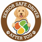 カーサイン 高齢者マーク SENIOR SAFE DRIVER ラブラドゥードル ステッカー シール 直径13cm 肉球 日本製 車