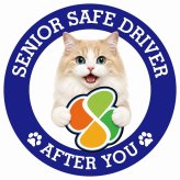 カーサイン 高齢者マーク SENIOR SAFE DRIVER ラガマフィン ステッカー シール 直径13cm 肉球 日本製 車
