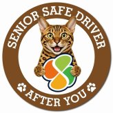 カーサイン 高齢者マーク SENIOR SAFE DRIVER ベンガル マグネット 強力 直径13cm 肉球 日本製 車 ステッカー