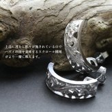 ハワイアンジュエリー フープピアス スクロール透かし アーチピアス シルバー925 キャッチ メール便 20G ゲージ 彼女 妻 女性 レディース 誕生日 プレゼント クリスマス 【品番：SE38801】