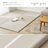 水拭きできる い草風 置き畳 フローリングに置く畳 ボーダー柄 コトリナ 約82×82×2.5cm PP 半畳 まとめ買い ふちなし 縁なし フロア畳 ユニット畳 システム畳 畳 マット 滑り止め付