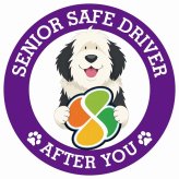 カーサイン 高齢者マーク SENIOR SAFE DRIVER オールドイングリッシュシープドッグ ステッカー シール 直径13cm 肉球 日本製 車