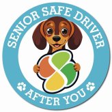 カーサイン 高齢者マーク SENIOR SAFE DRIVER ダックスフンド マグネット 強力 直径13cm 肉球 日本製 車 ステッカー