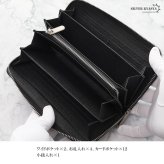 レザーウォレット メンズ コンチョ付き 長財布 本革 桜コンチョ フラワー ダブル 大容量 シンプル ビジネス カジュアル 男性