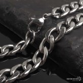 ステンレス 喜平ネックレス チェーンネックレス 丸み なめらか シルバー 5mm 2サイズ 細身 シンプル 存在感 メタル お洒落 メンズ 男性 金属アレルギー対応