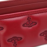 ヴィヴィアンウエストウッド ICカードケース 薄型 メンズ レディース カードホルダー カード入れ Vivienne Westwood ヴィヴィアン マルチオーブ型押し レッド VW4303 (54030010W-S002K-H201) 【2026年秋冬モデル】 【ラッピング無料 誕生日 お祝い プレゼント ギフト 贈り物】