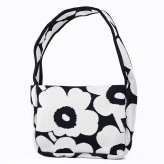 マリメッコ marimekko ショルダーバッグ ニットバッグ Unikko ウニッコ レディース ブラック 94141 094141 911 北欧雑貨 北欧デザイン 送別会 誕生日 お中元 結婚祝い 結婚式 高級 父の日 母の日 ホワイトデー