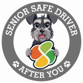 カーサイン 高齢者マーク SENIOR SAFE DRIVER ミニチュアシュナウザー ステッカー シール 直径13cm 肉球 日本製 車
