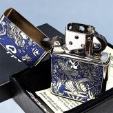 ZIPPO ライター アーマー ジッポ マーメイド ラグーン シルバー×グリッターブルー 鏡面 Mermaid Lagoon スワロフスキー かっこいい おしゃれ メンズ ギフト 動画有り プレゼント