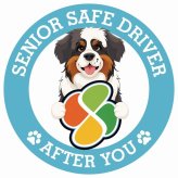 カーサイン 高齢者マーク SENIOR SAFE DRIVER セントバーナード ステッカー シール 直径13cm 肉球 日本製 車