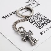 シルバー925 クロスピアス チェーンピアス ドロップピアス フープピアス シルバー ストーン キラキラ 小ぶり 十字架 片耳1点 メンズ 男性 金属アレルギー対応 イヤリング