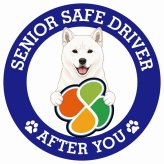 カーサイン 高齢者マーク SENIOR SAFE DRIVER 北海道犬 ステッカー シール 直径13cm 肉球 日本製 車