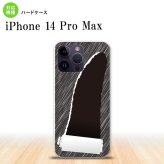 iPhone14 ProMax iPhone14 Pro Max スマホケース 背面ケース ハードケース 破れデザイン 黒 2022年 9月発売 nk-i14pm-289