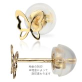 ゴールド ピアス クロス 十字架 K18 K14 K10 イエローゴールド ピンクゴールド ホワイトゴールド 選べる 地金入りシリコンキャッチ 18金 18K デジレ メンズ レディース 誕生日 プレゼント ハロウィン 【品番：RME-300582-000】