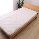 オールシーズン 快適睡眠 パッド 洗える 洗濯機OK 四隅ゴムバンド付き ズレにくい セミダブル 120×200cm