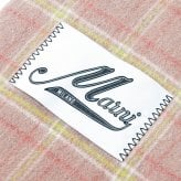マルニ MARNI マフラー レディース SCMC0144Y0 UAW060 CHN26 ROSA ピンク チェック柄 ウール ウールブレンド ストール スカーフ ロゴ フリンジ モヘア アルパカ 防寒 秋冬 ブランド
