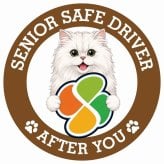 カーサイン 高齢者マーク SENIOR SAFE DRIVER ペルシャ ステッカー シール 直径13cm 肉球 日本製 車