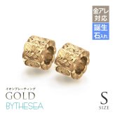 金属アレルギー対応 ペンダントトップ ハワイアンジュエリー 純チタン ゴールドカラー ペンダントトップ 誕生石 カットアウトチューブ Sサイズ チェーン別売り イオンプレーティング メンズ レディース プレゼント ハロウィン 【品番：TIP402S-RYP】