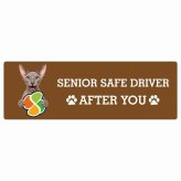 カーサイン 高齢者マーク SENIOR SAFE DRIVER ピーターボールド ステッカー シール 長方形 15x5cm 肉球 日本製 車