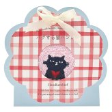 ハグする猫ハンカチ クロネコ  ／ハンカチ・ハンドタオル バッグ・小物・雑貨 ファッション お中元 御中元 ギフト 暑中 残暑 お盆 初盆 新盆 お供 御供 ギフト 2026 送料無料 ギフト プレゼント プチギフト 内祝い 快気祝い 出産祝い 結婚祝い 引出物 新築祝い お返し