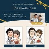 似顔絵 小皿8枚セット 名入れ 食器セット 小皿 皿 お皿 セット 木箱入り 小花 花 柄 結婚祝い ウエディングギフト プレゼント にがおえ イラスト 新婚 夫婦 カップル ギフト 贈り物 ギフト