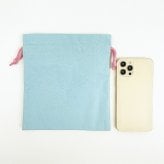 スヌーピー ＆ベル サガラ刺繍巾着 ライトブルー SNOOPY