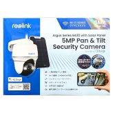 防犯カメラ 屋外 ソーラー ワイヤレス Reolink Argus B430 ソーラーパネルセット 500万画素 64GB SDカード付 電源不要 工事不要 スマホ連動 Wi-Fi 監視カメラ 家庭用 360度 首振り AI検知 防水 #64753