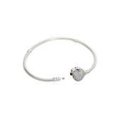 パンドラ PANDORA Moments Sparkling Heart & Snake Chain Bracelet アクセサリーブレスレット 590727cz-16 レディースシルバー