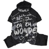 ジウォーク GEWALK ストリート ドリズル サーマル オーバーオール 犬服 XS ブラック