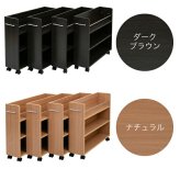 ラック キャスター付き 収納 押入れ 本棚 4個セット 幅19.5 奥行78 .5 隙間 スリム ワゴン 棚 3段 大容量 CD DVD 本 漫画 整理 スライド 収納庫 おしゃれ 新生活