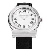 フェラガモ 腕時計 レディース ガンチーニ ツイステッド 1本限り シルバー ブラック レザー 32mm FERRAGAMO GANCINI TWISTED スイス製 サファイアガラス プレゼント ギフト 成人 卒業 入学
