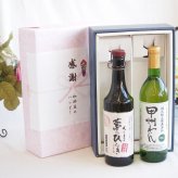 感謝の贈り物ボックス プレミアムな長期熟成麦焼酎と国産ワインセット(おたる醸造 旅路orange 白ワイン やや辛口(北海道)720ml夢のひととき長期貯蔵5年熟成麦焼酎(大分県)720ml