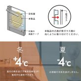 すりガラス調断熱二重窓パネル 12枚入り (6枚×2セット)