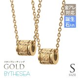金属アレルギー対応 ネックレス ハワイアンジュエリー 純チタン ゴールドカラー ネックレス 誕生石 チューブ Sサイズ チェーン 長さ選べる イオンプレーティング メンズ レディース プレゼント 【品番：CG-TIP401S-RYP】