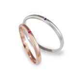 セミオーダー Lovers&Ring ペアリング 刻印対応 ルビー ＆ サファイア 10金 or 18金 or プラチナ K10 K18 指輪 ペア リング お揃い レディース メンズ LSR0658RPKHN-SWG ギフト 誕生日  彼女 女性 彼氏 男性 妻 夫 プレゼント 指輪 誕生日プレゼント 記念日  結婚指輪 マリッジリング 人気 ホワイトデー お返し 彼女 ギフト バースデー