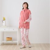 部屋着 ベスト ロング 通販 襟付きベスト レディース チュニック丈ベスト ホームベスト ルームウェアベスト 部屋着羽織り物 お尻隠れる 首元肩防寒 あったかフリース 前開きボタン ミセス シニア 高齢者 婦人 ロング丈 秋冬用 ポケット付き 防寒着