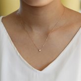 【無料ラッピング】  ヨンドシー 4℃ EAU DOUCE4℃【一粒ダイヤモンド】K18 ピンクゴールド ネックレス ダイヤモンド レディース ブランド 正規品 新品 ギフト プレゼント 人気 おすすめ 誕生日 記念日 クリスマス 送料無料