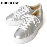ルコライン スニーカー ルコライン 靴 RUCO LINE RUCO-018SI CALF PU LUX 光沢 シルバー 合皮 無地 ローカット ファスナー無し ルコライン レディース シューズ RUCO LINE ルコラインスニーカー フラットソール 新作 取扱店 京都 母の日