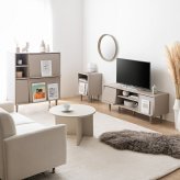 テレビ台 テレビボード TV台 ローボード フラップ扉 収納 コンパクト 大人かわいい 省スペース コード穴 可動棚 ディスプレイ リビング ホテルライク 幅110 一人暮らし ワンルーム 脚付き AV機器