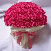 【ローズピンク】「サヴォンローズ」 花束 ブーケ バラの花束 薔薇の花束 花ギフト フラワーギフト フラワーボックス プロポーズ サプライズ ソープフラワー シャボンフラワー 石鹸フラワー 石鹸の花 石鹸のバラ 枯れない花 インテリア 母の日 父の日 敬老の日 クリスマス バレンタイン ホワイトデー 誕生日 入学 卒業 就職 結婚祝い 結婚記念日 退職祝い 記念日 