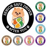 カーサイン 高齢者マーク SENIOR SAFE DRIVER ポメックス マグネット 強力 直径13cm 肉球 日本製 車 ステッカー