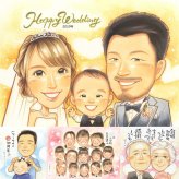 結婚式のプレゼントに、記念に残る似顔絵です。初めての似顔絵注文でも安心です。 似顔絵 ギフト 結婚式 プレゼント 贈り物 名入れ 手描き 結婚式 記念 ウェディング ブライダル 婚礼 新婦 両親 カップル 新郎 修正無料 下書き確認 名入れ 似てる かわいい そっくり 宝物 一生もの ウェディング 思い出 結婚式 バレンタインデー 感謝 メモリアルギフト メモリアル 感激 ブライダルギフト