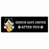 カーサイン 高齢者マーク SENIOR SAFE DRIVER キムリック ステッカー シール 長方形 15x5cm 肉球 日本製 車