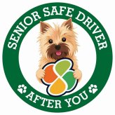 カーサイン 高齢者マーク SENIOR SAFE DRIVER ノーリッチテリア ステッカー シール 直径13cm 肉球 日本製 車