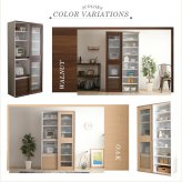 食器棚 キッチン収納 ガラス引戸 Louche-ルーシュ- NGDL-18100--OAK オーク ホームテイスト スライド式 ガラス扉 キッチン 収納 幅100cm 大容量 可動棚 キッチンボード シンプル：