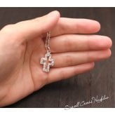 ハワイアンジュエリー シルバー ペアペンダントトップ 2個セット 刻印 無料 型抜きクロス シルバー925 ネックレス チェーン別売 ペンダントヘッド カップル 夫婦 プレゼント ハロウィン 【品番：SP2836P】